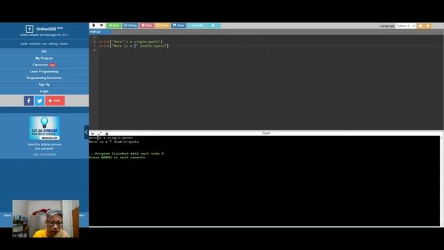 Print Quotes In Python смотреть онлайн