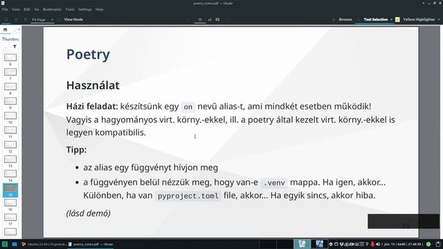 Virtuális környezetek kezelése Poetry-vel | Python смотреть онлайн