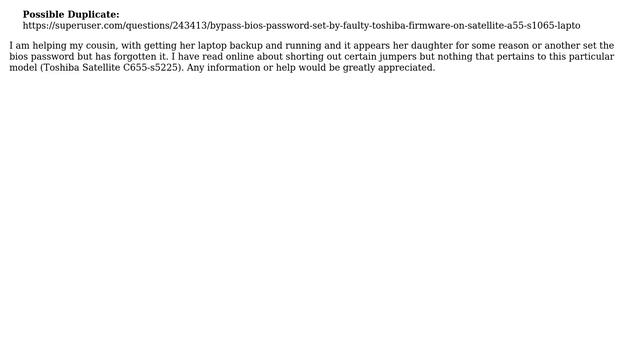 Toshiba Satellite C655-S5225 bios reset/remove смотреть онлайн