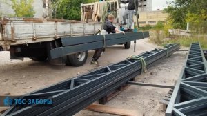 Односкатный навес под машину с фальцевой кровлей