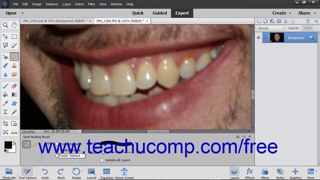 Photoshop Elements 2019 Tutorial The Spot Healing Brush Tool Adobe Training смотреть онлайн