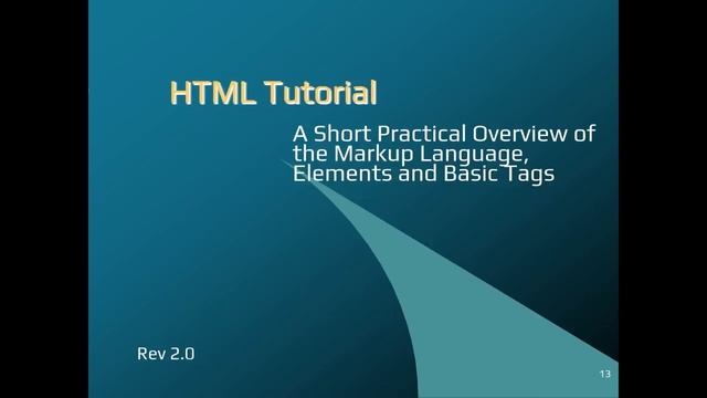 HTML Tutorial смотреть онлайн
