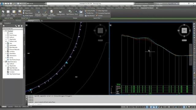 Civil 3D - Profile Design - Ground Edge in Centerline Profile - 1 смотреть онлайн