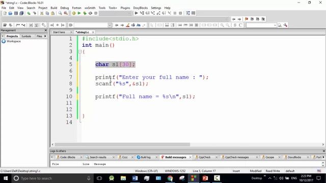 C programming Bangla Tutorial 5.183 : String | Input and display String смотреть онлайн