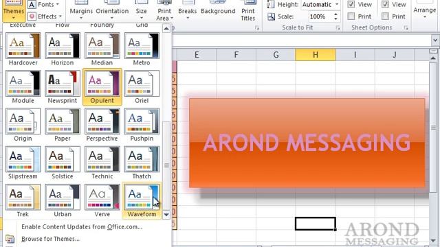 Using Excel 2010 - Apply a Workbook Theme смотреть онлайн
