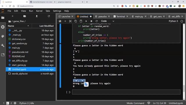 07 Coding a Hangman game in Python - Part 3 #PyDataCo #CodeAlong смотреть онлайн