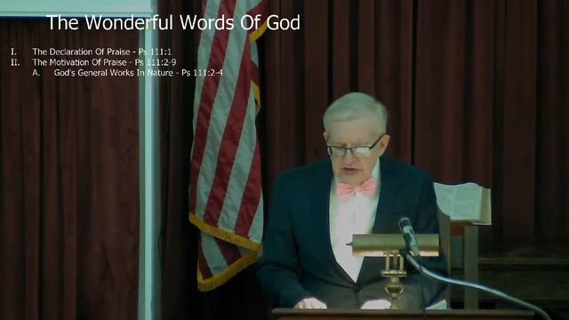Wednesday 3/16/22 - "The Wonderful Works Of God" - Psalm 111:1-10 смотреть онлайн