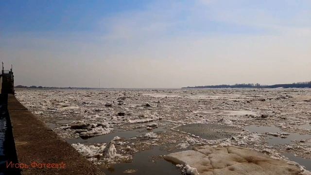 Нижневартовск ледоход на реке Обь. смотреть онлайн