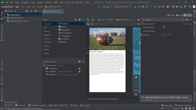 13) كورس تصميم تطبيقات الأندرويد - margin and padding смотреть онлайн