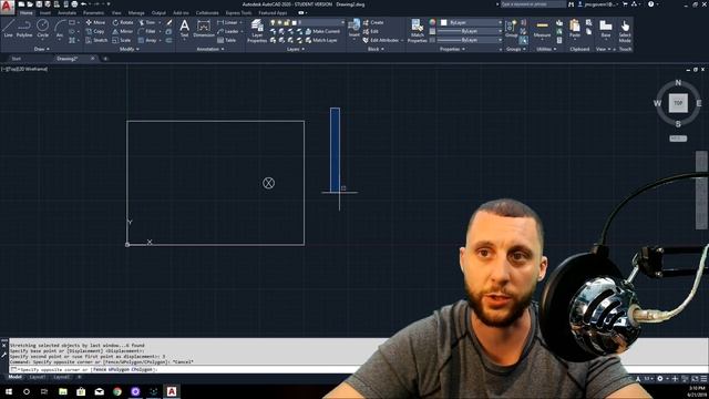 AutoCAD 2020 21 22 - Stretch Rotate Mirror Array Offset Fillet Chamfer смотреть онлайн
