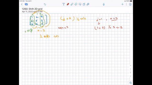Leetcode 1260: Shift 2D Grid смотреть онлайн