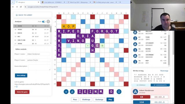 New Orleans Game 10 (Scrabble) -- against Jackson Smylie смотреть онлайн