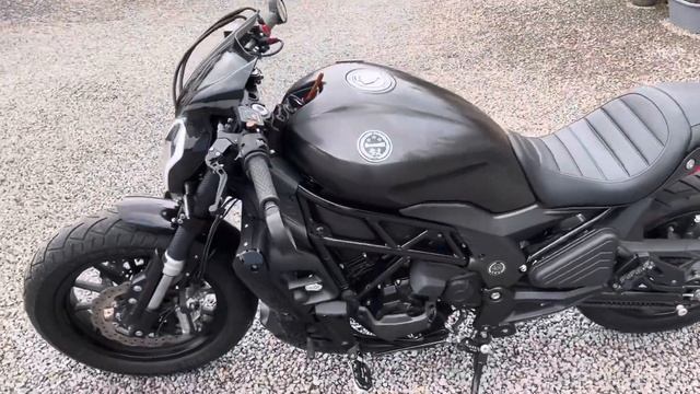 Benelli 502c With Clip-on Bars And Blacked Out Forks.