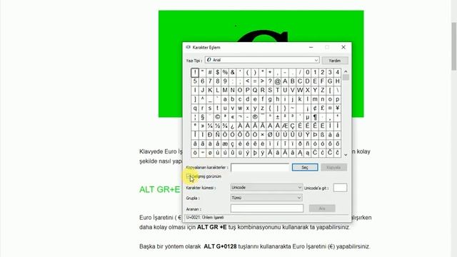 KLAVYEDE EURO ( € ) İŞARETI NASIL YAPILIR? - HOW TO MAKE EURO ( € ) SIGN ON THE KEYBOARD? смотреть онлайн