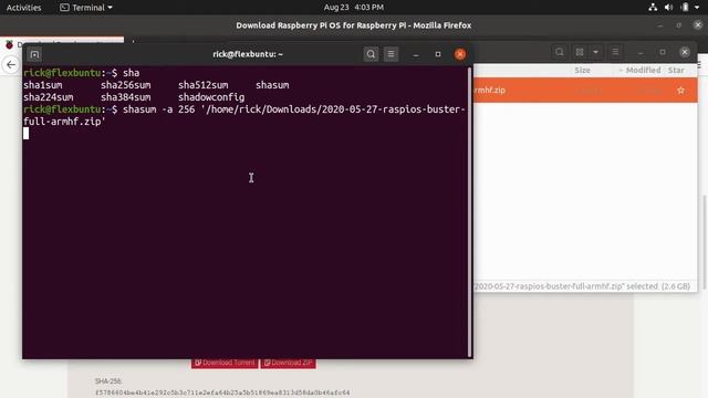Verifying a SHA Checksum on Ubuntu 20.04LTS смотреть онлайн