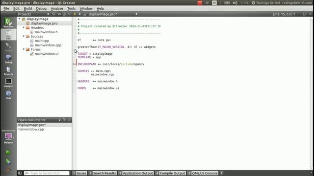 Using OpenCV on Qt Creator 3.2 (Qt 5.3) смотреть онлайн
