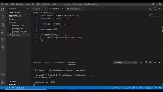 Server setup using Express.js #part2 || React + Express + SQL (To-Do Task App) смотреть онлайн
