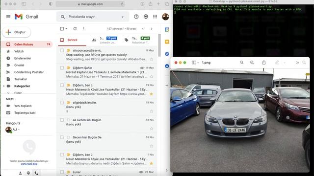 Python ve Opencv ile Plaka Tespit ve Bildirim Sistemi смотреть онлайн