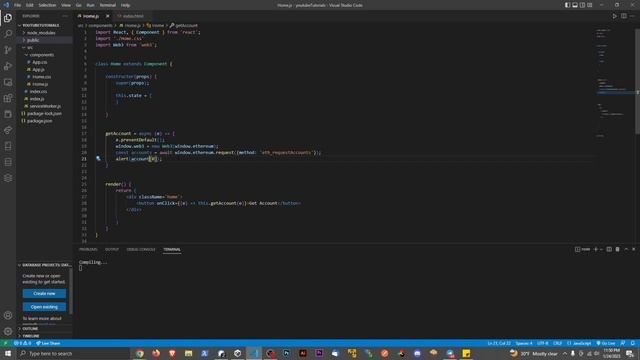 How to get a user's Metamask account / wallet on a Front End Web App dApp / React JS Web3 Crypto смотреть онлайн
