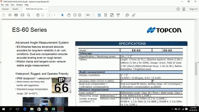 Harga Spesifikasi & Brosur TOPCON ES 65 ES 62 ES 60 смотреть онлайн