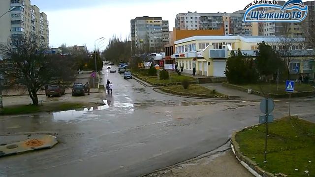 Перекрёсток в Щёлкино, 02.02.2015 - time-lapse с камеры 2 смотреть онлайн