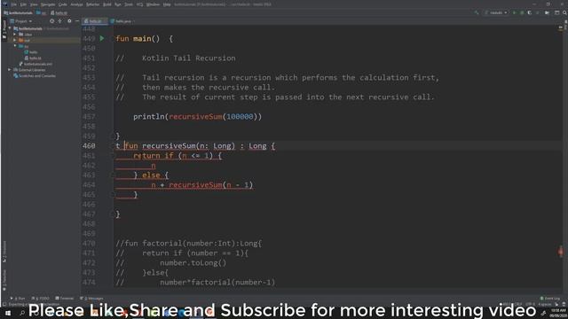 #17 Tail recursion function in Kotlin with proper Example. смотреть онлайн