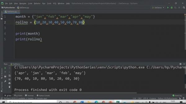 Python Set | Len and Type Function in Python Sets | Set with example
