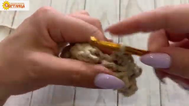 МК узор шишечки крючком по кругу смотреть онлайн