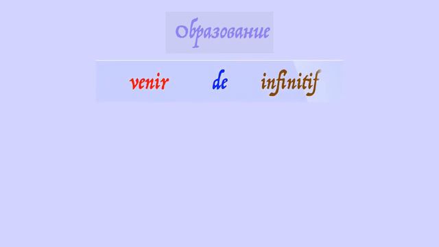 Урок французского языка Прошедшее время Passé Récent смотреть онлайн