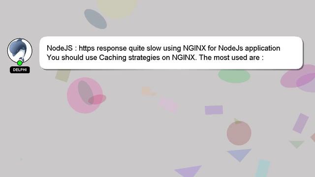 NodeJS : https response quite slow using NGINX for NodeJs application смотреть онлайн