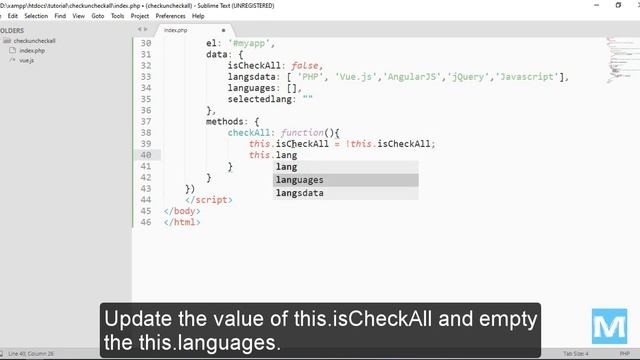 Check uncheck All Checkboxes with Vue.js смотреть онлайн