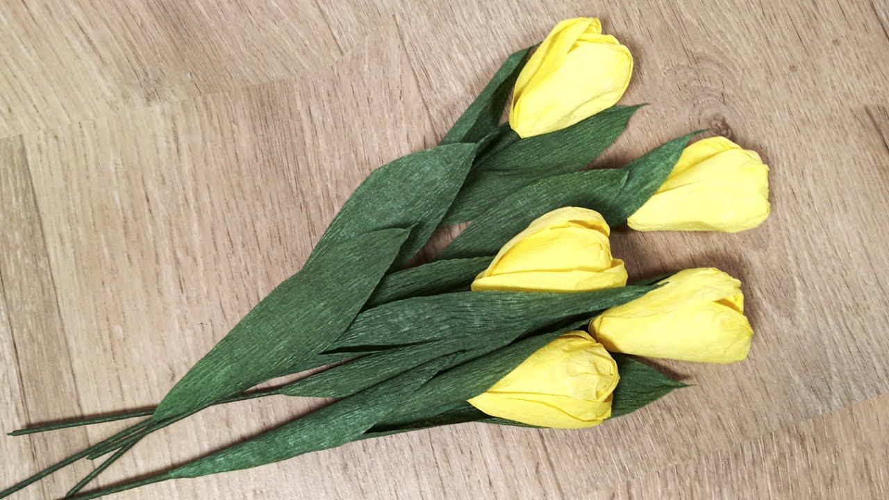 Тюльпаны из гофрированной бумаги - 3 способа смотреть онлайн