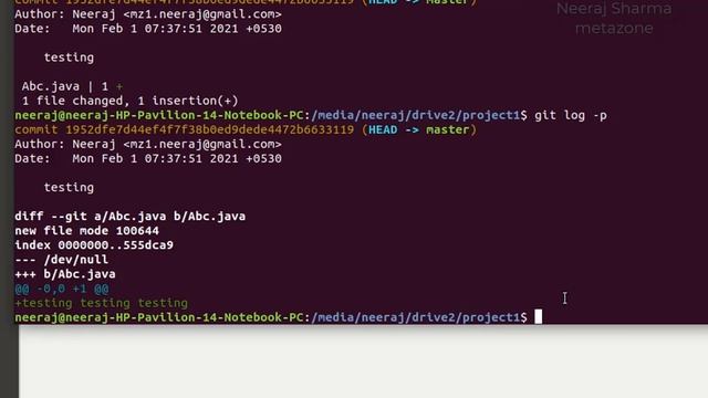 How to check commit history using - git log and git log --stat and git log -p | Neeraj Sharma смотреть онлайн