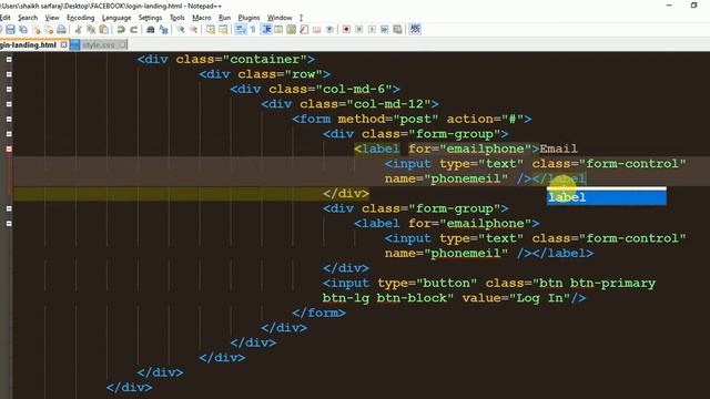 Facebook redirect login page | Live Coding : html5 & Bootstrap 4 | by Shaikh Sarfaraj смотреть онлайн