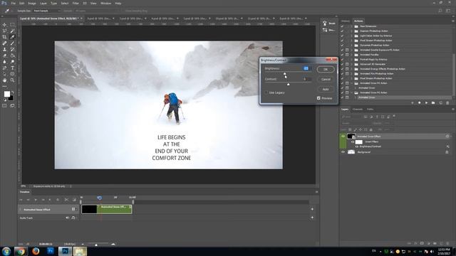 Animated Snow Photoshop Action Tutorial смотреть онлайн