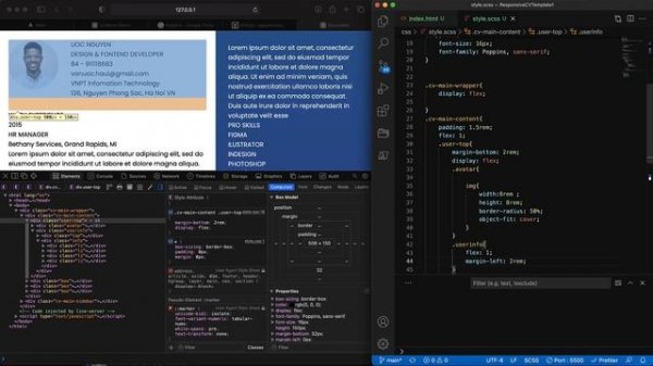 Responsive CV Template With HTML CSS (Template 01) | Tutorial HTML CSS