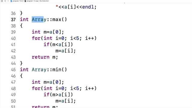 write a class array in c++. | array within class in c++ example | program 13.6 смотреть онлайн