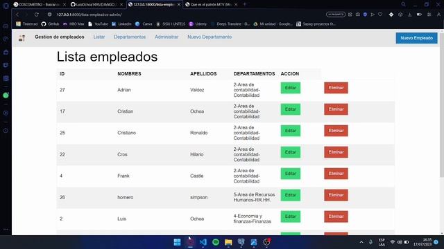 SISTEMA CRUD CON DJANGO Y POSTGRESQL l CODIGO COMPLETO l DESARROLLO WEB CON PYTHON смотреть онлайн