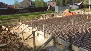 Устройство фундаментной плиты 300 мм на утеплителе Пеноплэкс  100 мм