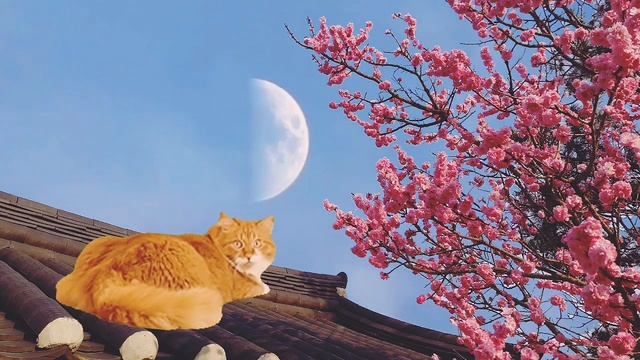 Рыжая кошка на крыше смотреть онлайн