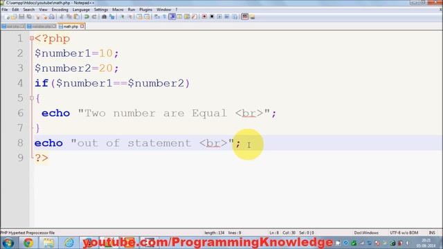 PHP Tutorial for Beginners 8 # If, else and nested if/else Statements смотреть онлайн