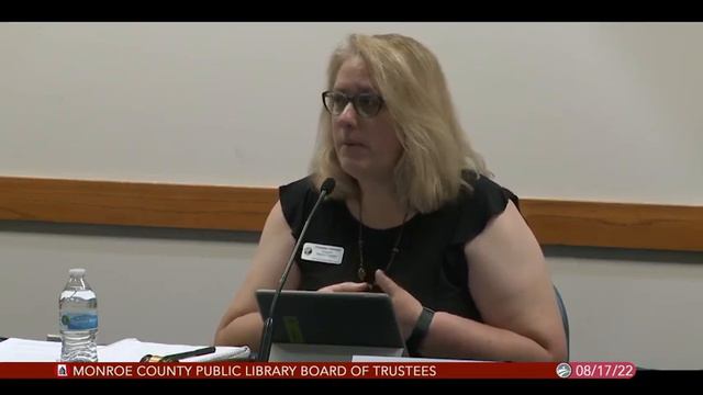 Monroe County Public Library Board of Trustees, August 17, 2022 смотреть онлайн