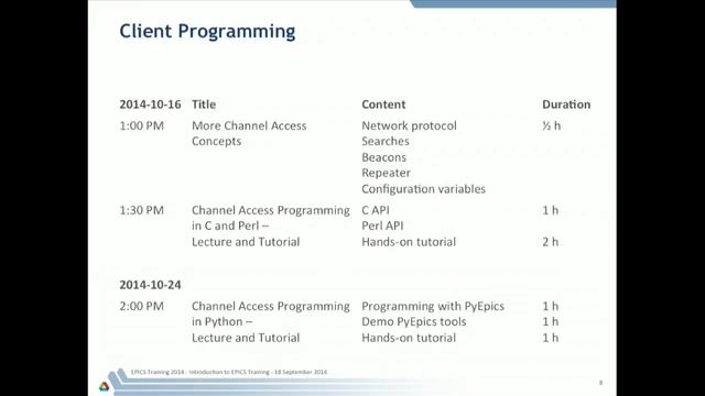 Introduction to EPICS Training смотреть онлайн