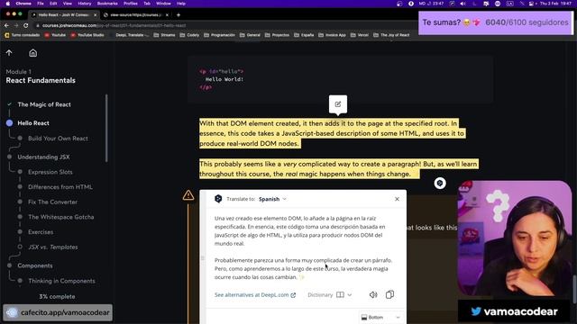P1 - The Joy of Reac ?: HTML, DOM, nodos, react, createRoot, createElement, fracaso productivo смотреть онлайн
