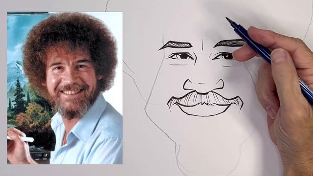 Drawing a Caricature Of Bob Ross смотреть онлайн