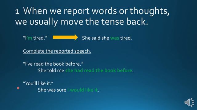INT Unit 12 Reported Speech смотреть онлайн