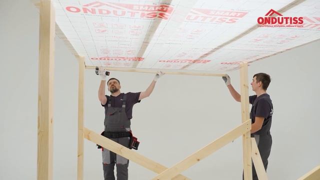 Монтаж пароизоляции и ветрозащиты ONDUTISS на чердачном перекрытии смотреть онлайн