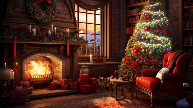 Cozy Christmas Music With Fireplace 🎄 Relaxing Christmas Classic Music 🔥 "soothing christmas" смотреть онлайн