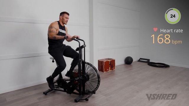 20 Minute Follow Along HIIT Workout (FAN BIKE EDITION!) | V SHRED смотреть онлайн