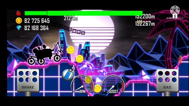 Hill Climb Racing - Катаюсь на Неоновом Драконе на карте НЕОН